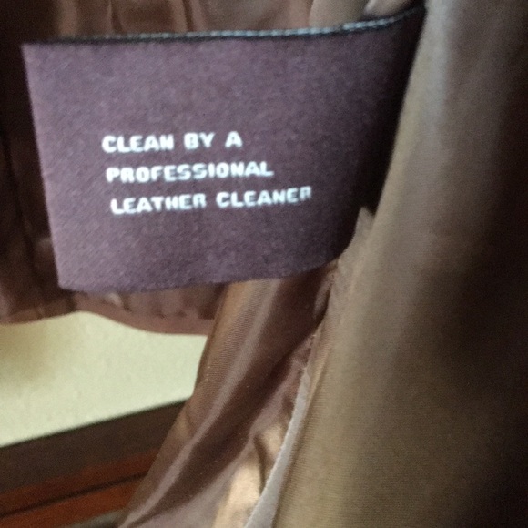 Anne Klein Brown Leather Coat - Picture 4 of 7